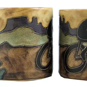 Mara Stoneware Bicyclist Mug