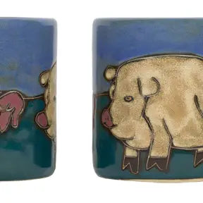 Mara Stoneware Pigs Mug