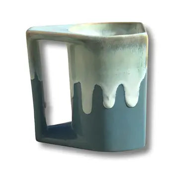 Blue/Seafoam Glazed Artisan Mugs