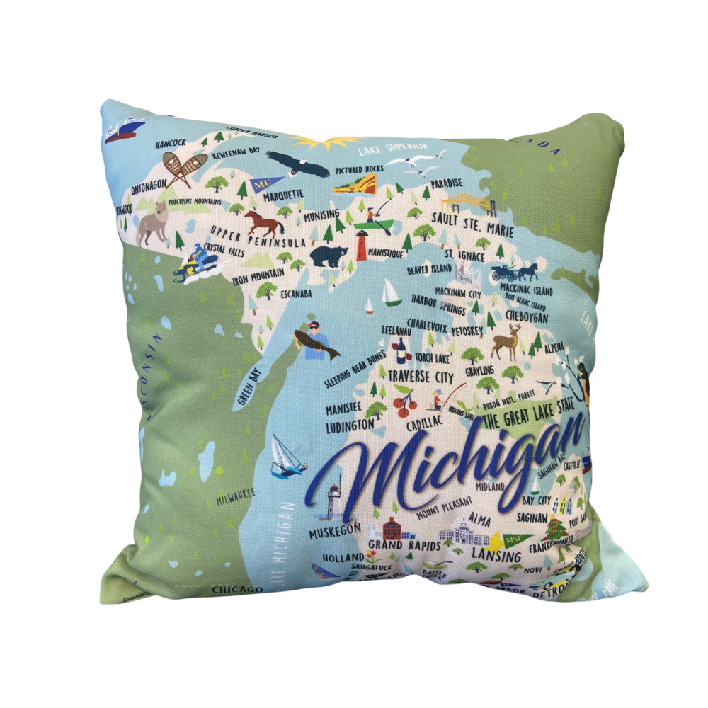 Michigan (New) - 18" Square Pillow
