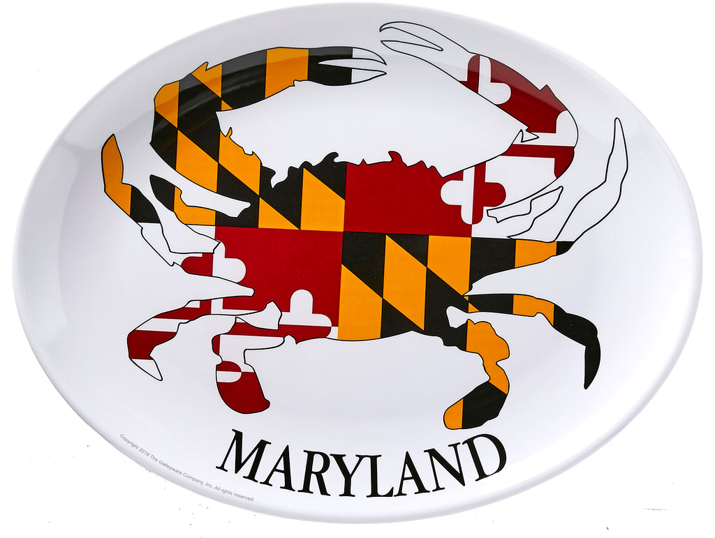 Maryland Crab State Flag - 16" Platter