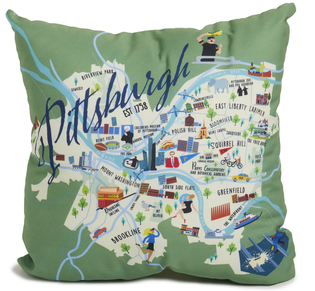 Pittsburgh - 18" Square Pillow