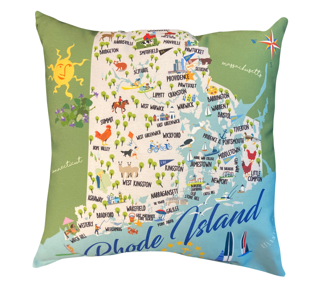 Rhode Island - 18" Square Pillow