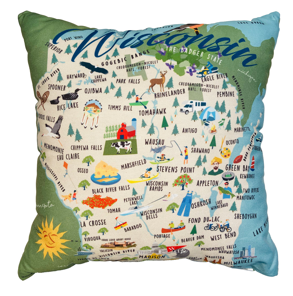 Wisconsin - 18" Square Pillow