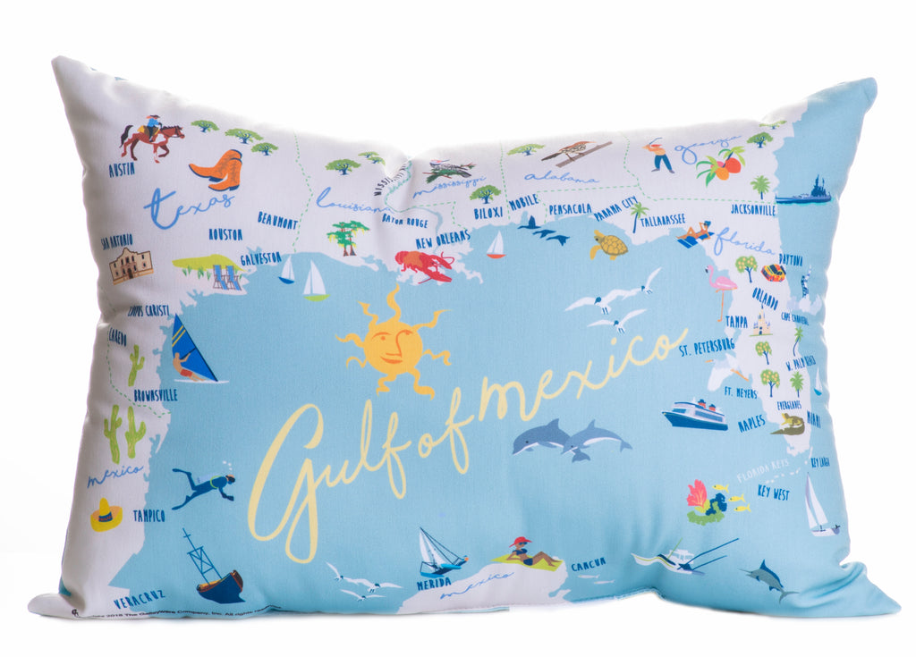 Gulf of Mexico - 14" Lumbar Pillow