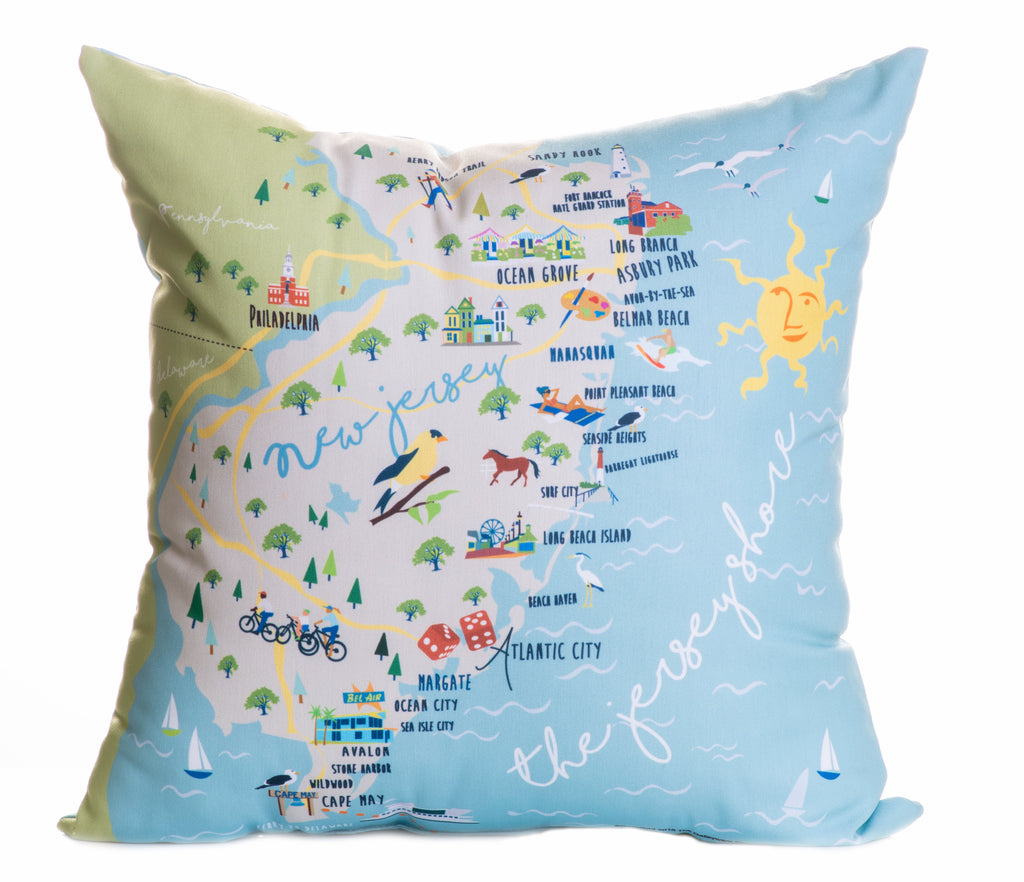 Jersey Shore - 18" Square Pillow